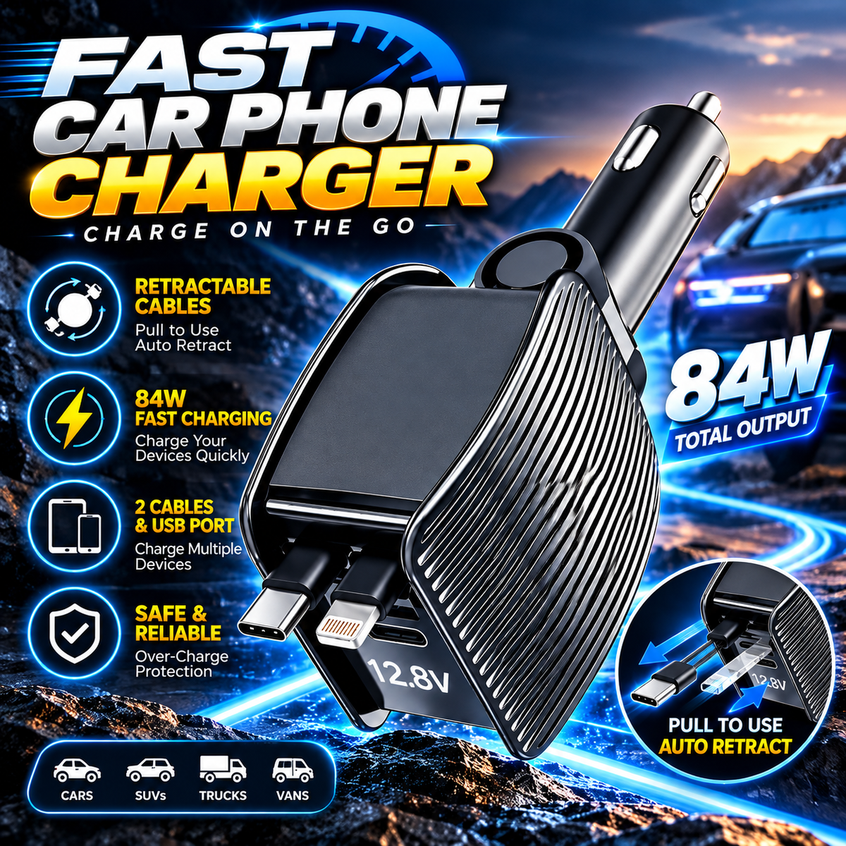 Retractable Car Charger
